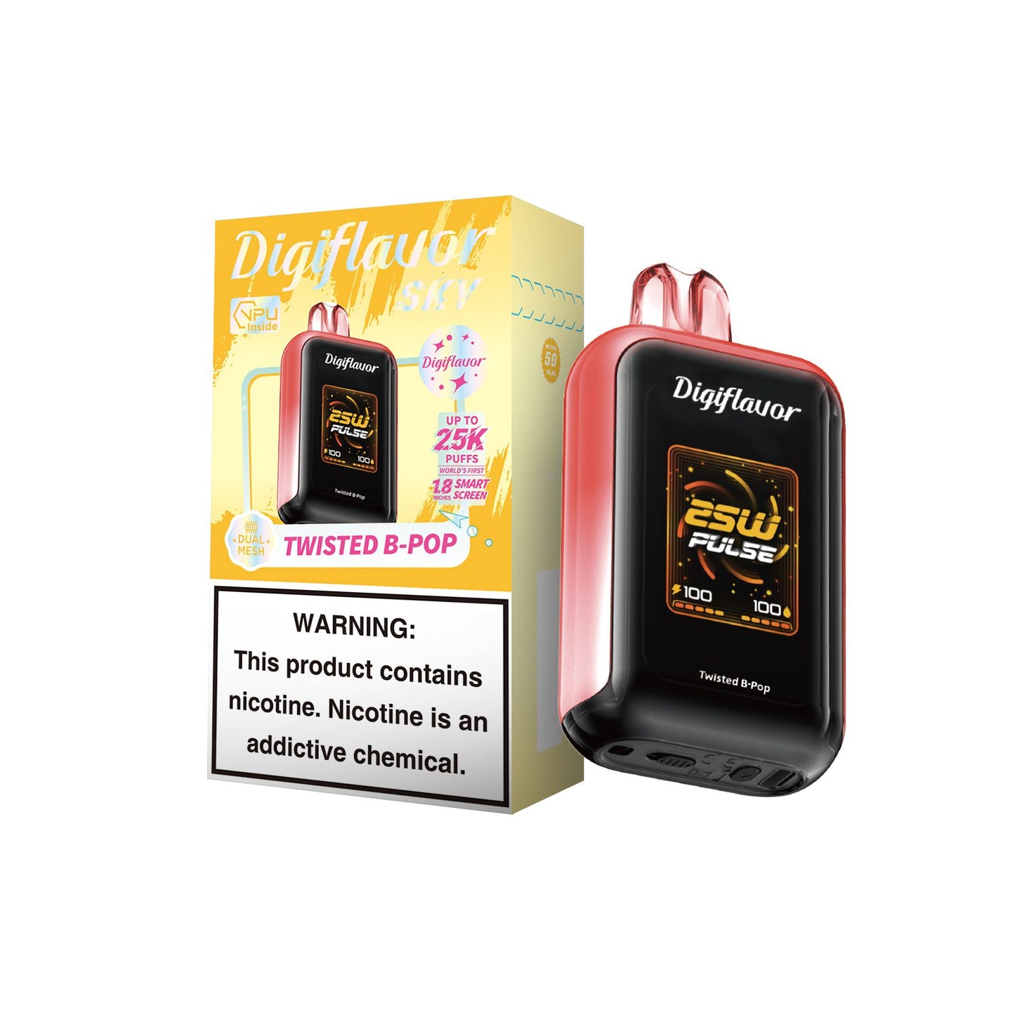 Twisted B‑Pop Digiflavor SKY 25K Disposable Vape Packaging