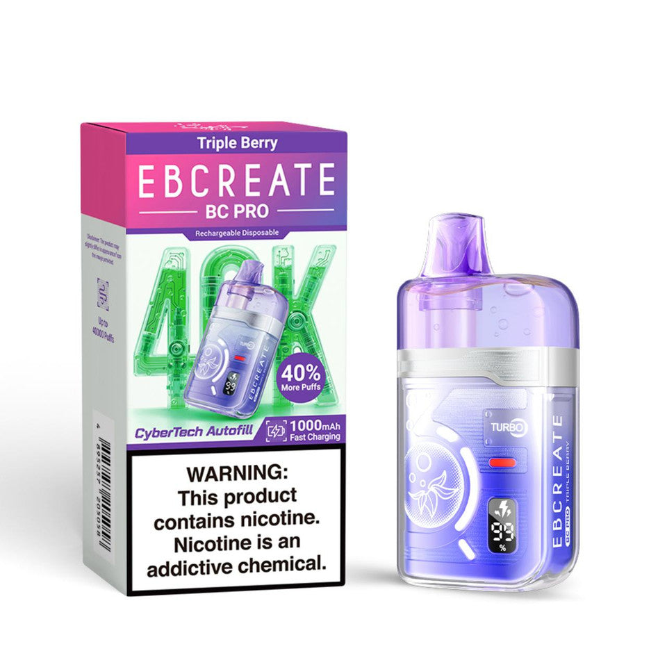 Tropical Berry EBCREATE BC Pro 40K Disposable Vape Packaging