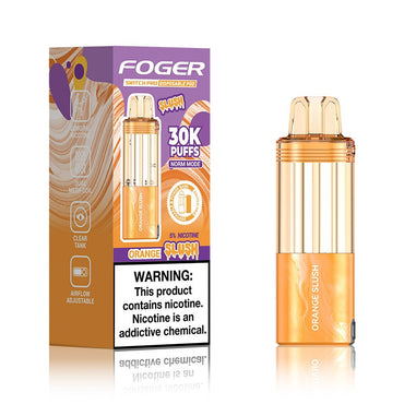 Orange Slush Foger Switch Pro 30K Pod disposable vape packaging