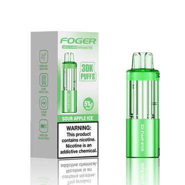 Sour Apple Ice Foger Switch Pro 30K Pod disposable vape packaging