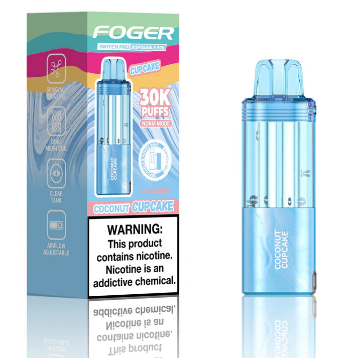 Foger Switch Pro 30K Pod Coconut Cupcake Disposable Vape - Black Coral