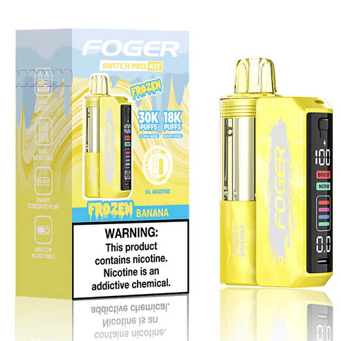 Foger Switch Pro 30K Kit Frozen Banana Disposable Vape - Black Coral