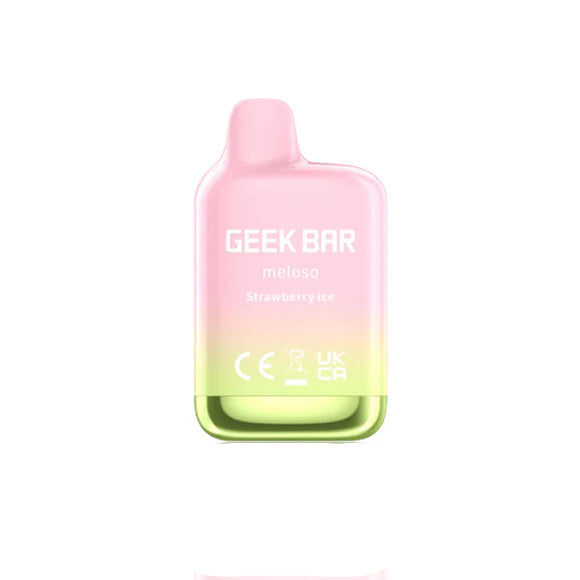 Geek Bar Meloso Mini 1500 Strawberry Ice Disposable Vape - Black Coral
