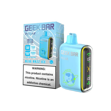 Blue Razz Ice Geek Bar Pulse 15000 Disposable Vape Packaging