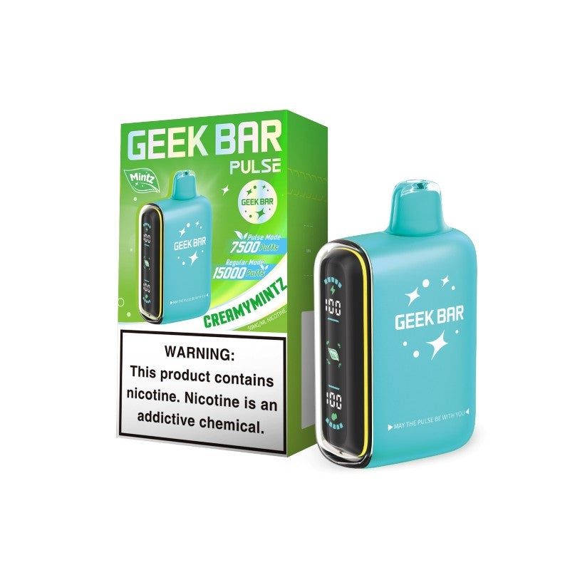 CreamyMintz Geek Bar Pulse 15000 Disposable Vape Packaging