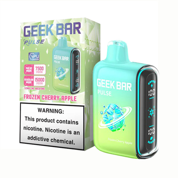 Frozen Cherry Apple Geek Bar Pulse 15000 Disposable Vape Packaging