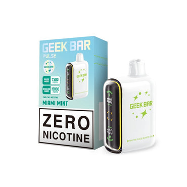 Miami Mint (Zero Nicotine) Geek Bar Pulse 15000 Disposable Vape Packaging