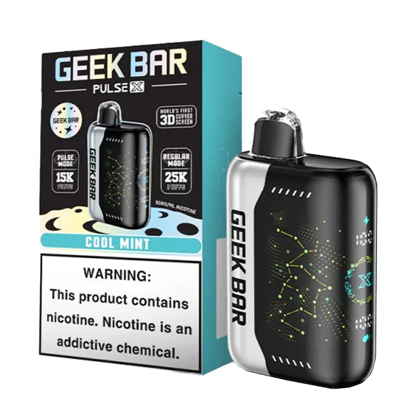 Cool Mint Geek Bar Pulse X 25000 Disposable Vape Packaging