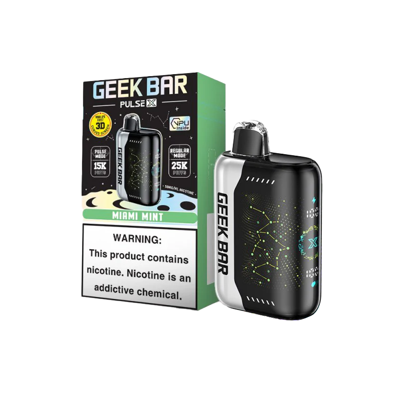 Miami Mint Geek Bar Pulse X 25000 Disposable Vape packaging
