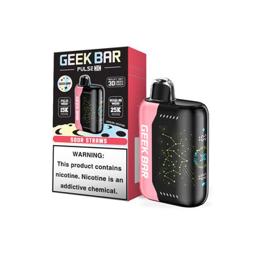 Sour Straws Geek Bar Pulse X 25000 Disposable Vape Packaging