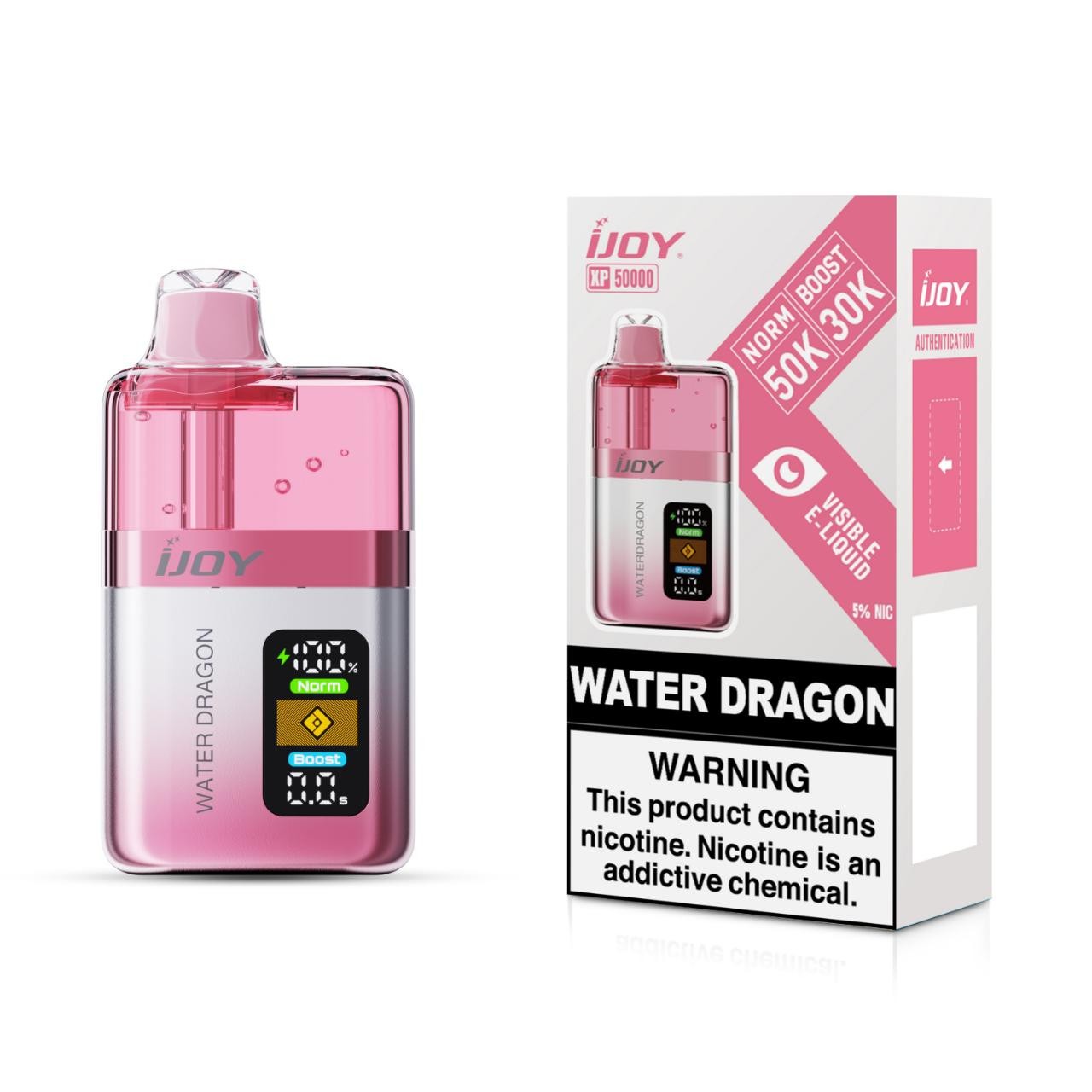 Water Dragon IJoy XP50000 disposable vape packaging