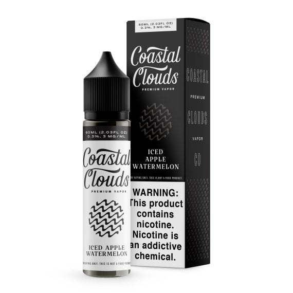 Iced Apple Watermelon by Coastal Clouds TFN E- Liquid 60ml - Black Coral