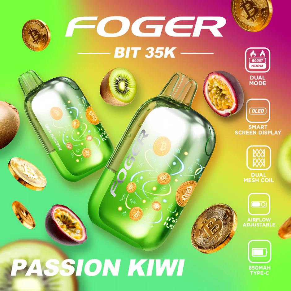 Passion Kiwi Foger Bit 35K - Black Coral