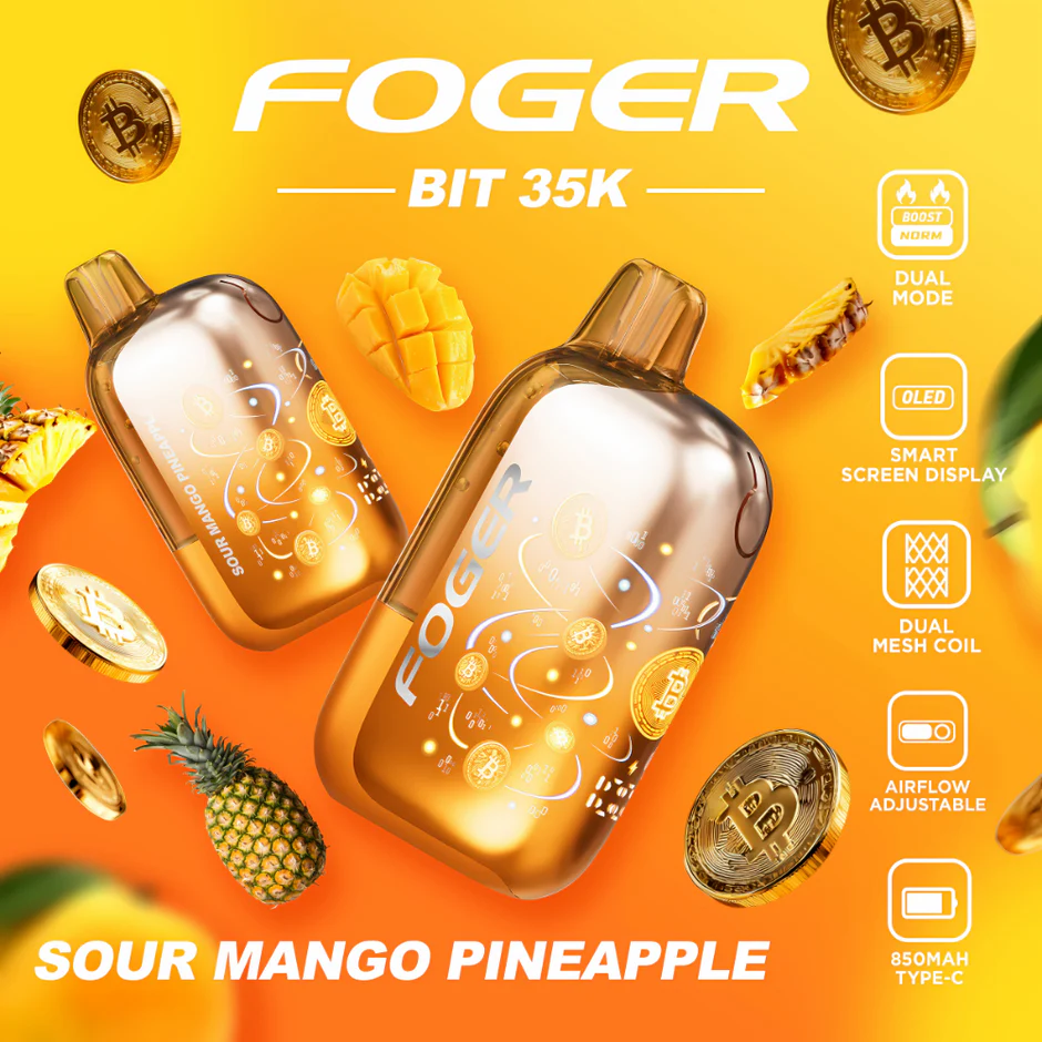 Sour Mango Pineapple Foger Bit 35K - Black Coral