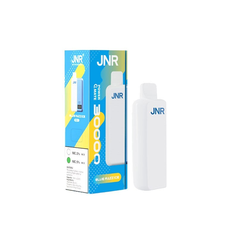 Blue Razz Ice JNR Power Mate 30K Pod disposable vape packaging