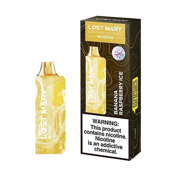 Banana Raspberry Ice Lost Mary MO5000 - Black Coral