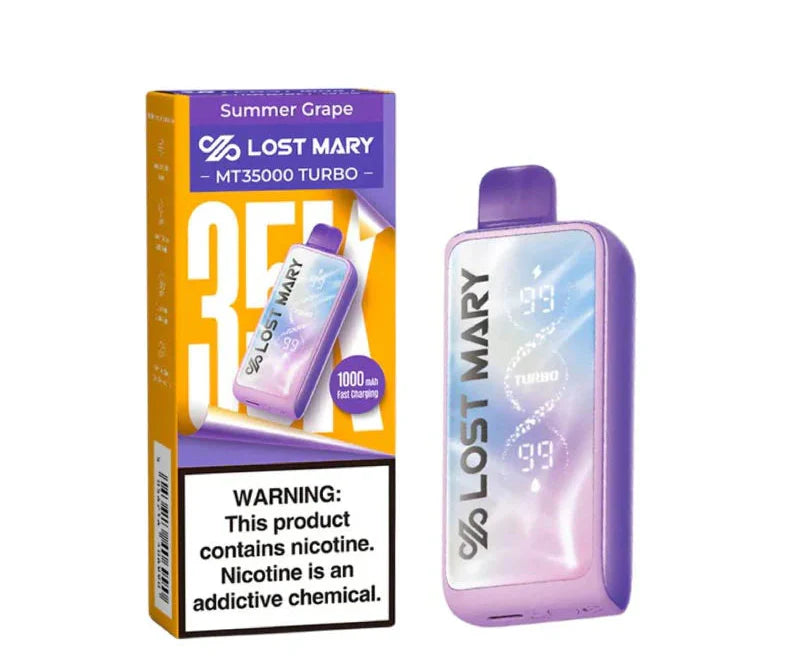 Summer Grape Lost Mary MT35000 Turbo Disposable Vape Packaging
