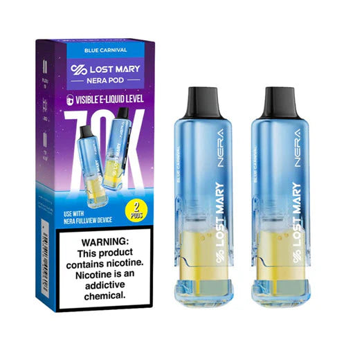 Blue Carnival Lost Mary NERA Fullview 70K Pod Disposable Vape Packaging
