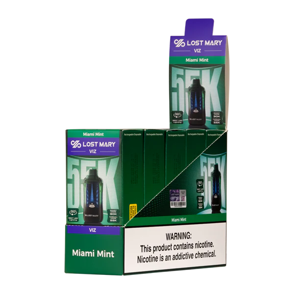 Miami Mint Lost Mary Viz 55K Disposable Vape Packaging