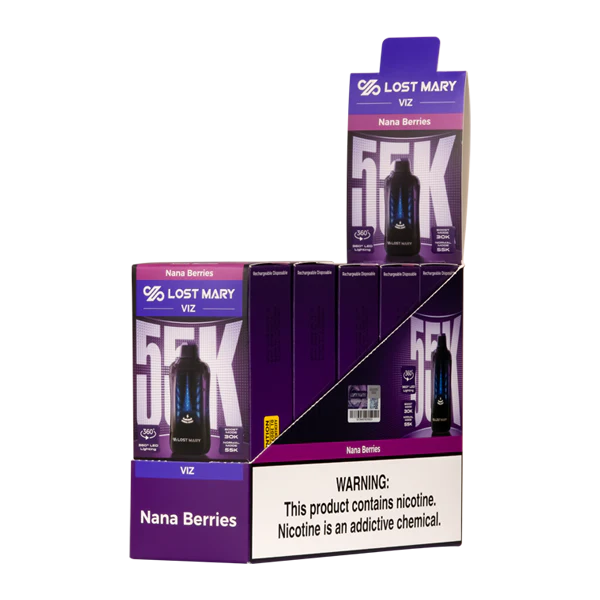 Nana Berries Lost Mary Viz 55K Disposable Vape Packaging