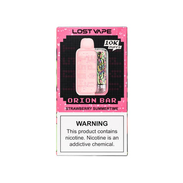Strawberry Summertime Lost Vape Orion Bar 10000 disposable vape packaging