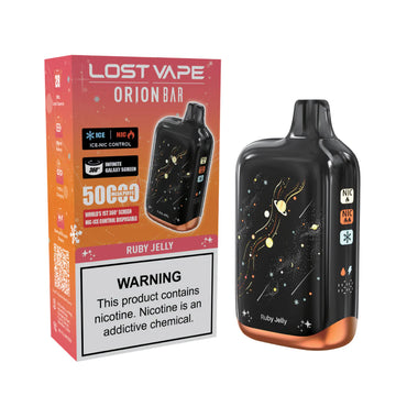 Ruby Jelly Lost Vape Orion Bar 50K Nic & Ice disposable vape packaging