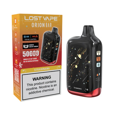 Strawnana Lost Vape Orion Bar 50K Nic & Ice disposable vape packaging