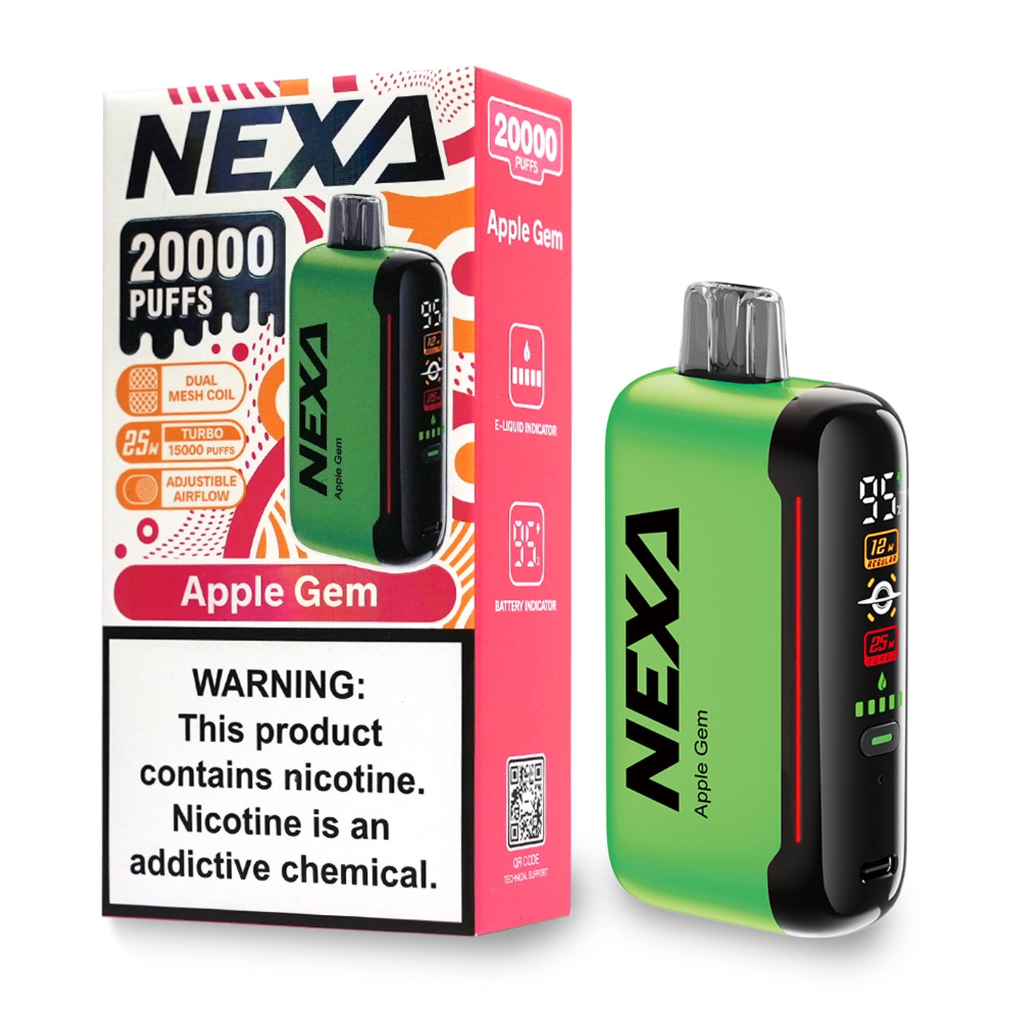 Apple Gem Nexa N20000 disposable vape packaging