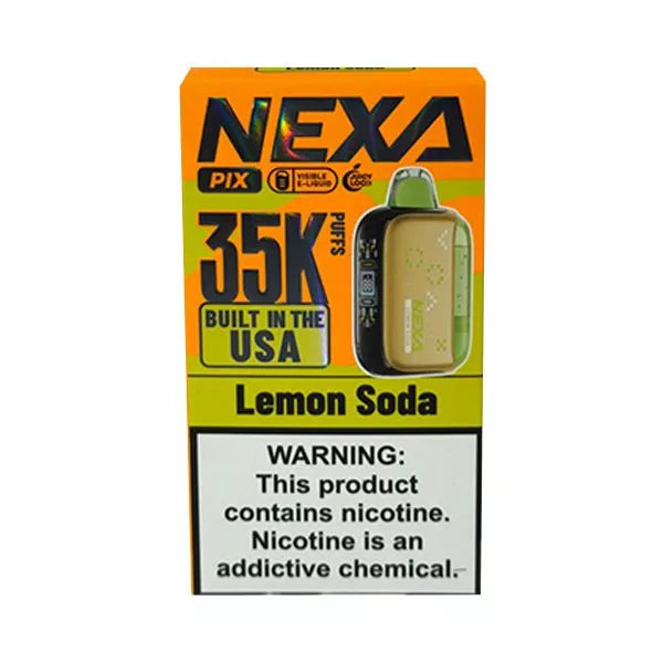 Lemon Soda Nexa Pix 35000 Disposable Vape Packaging