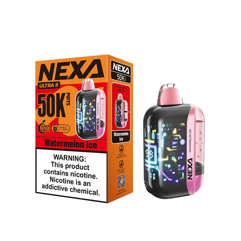 Watermelon Ice Nexa Ultra II 50K Disposable Vape Packaging