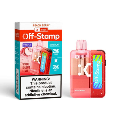 Peach Berry Off Stamp Crystal Cube 35K Kit disposable vape packaging