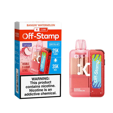 Bangin Watermelon Off-Stamp X-Cube Crystal 35k Kit disposable vape packaging