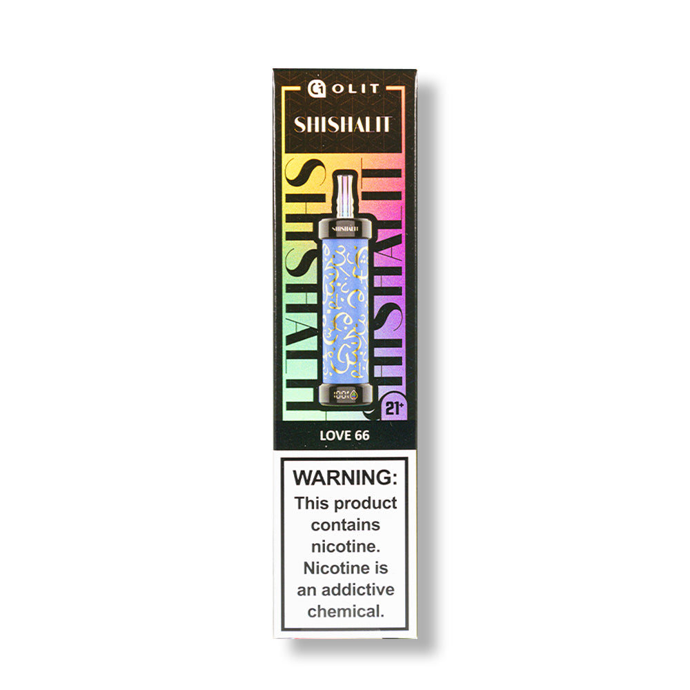 Love 66 Olit Shishalit 30K E-Hookah Disposable Vape Packaging