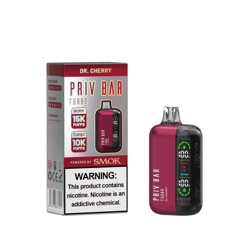 Dr.Cherry Priv Bar Turbo 15000 disposable vape packaging