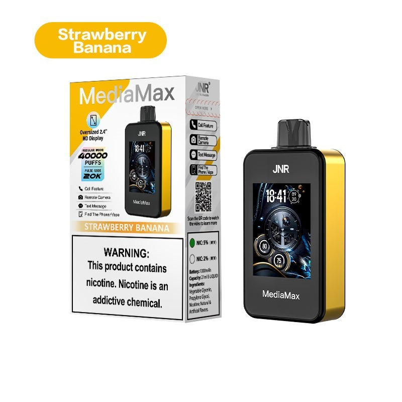 Strawberry Banana JNR MediaMax 40000 - Black Coral