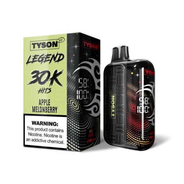 Apple Melonberry Tyson 2.0 Legend 30K disposable vape packaging