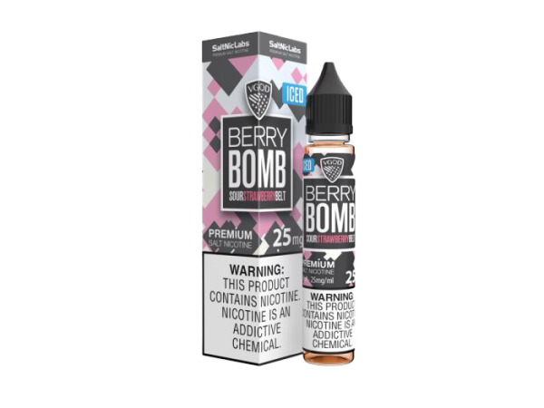 Iced Berry Bomb VGOD SaltNic Labs 25mg E-Liquid packaging