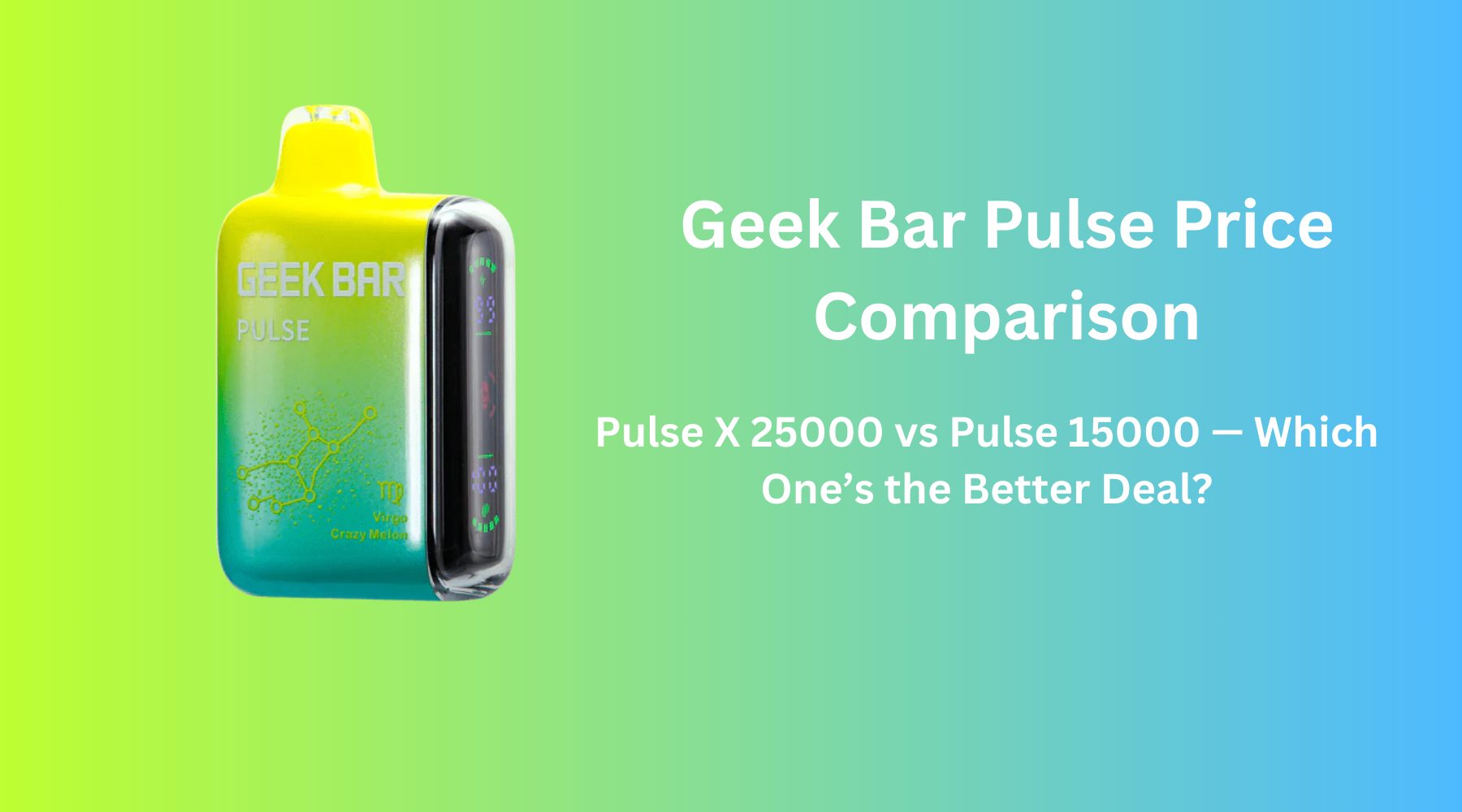 Geek Bar Pulse Price Comparison: Pulse X 25000 vs Pulse 15000 - Black Coral