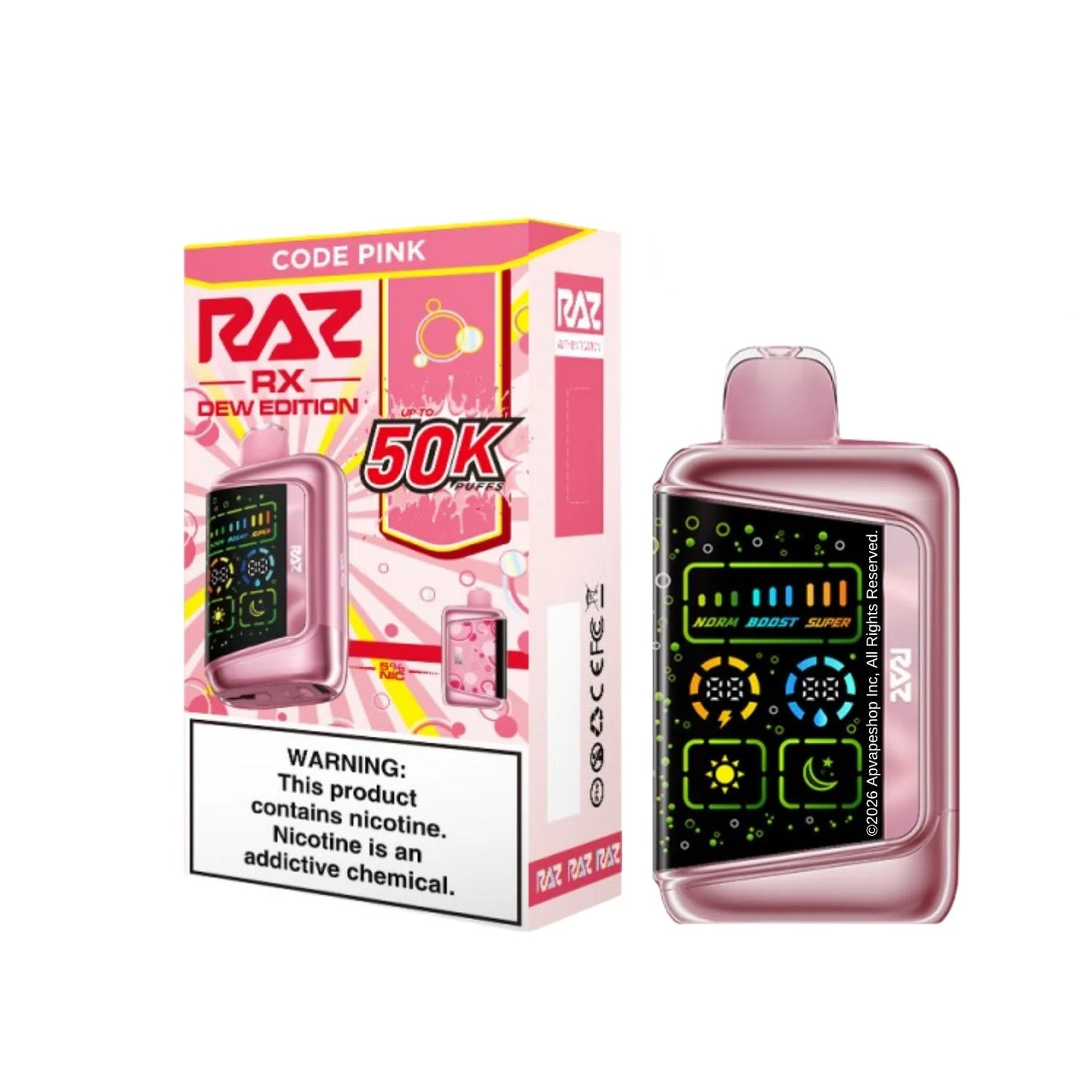 Cold Pink Disposable Vape - RAZ RX 50K | Online Vape Shop - Online Vape Shop 
