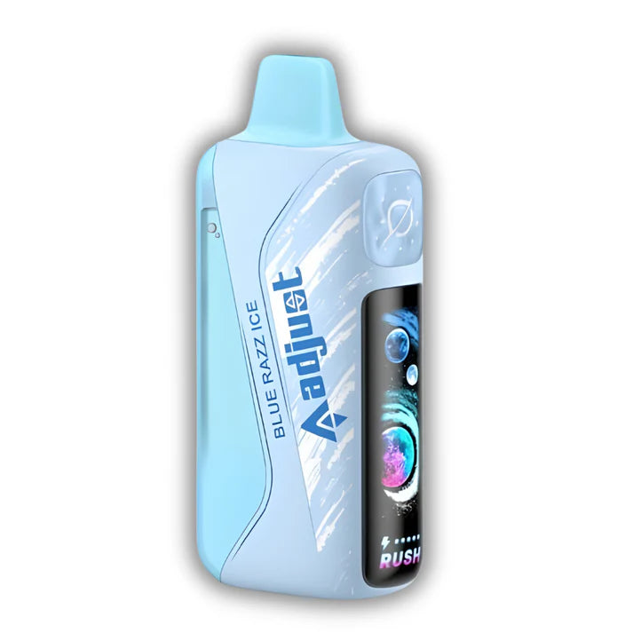 Adjust My Rusher 40K Blue Razz Ice Disposable Vape - Black Coral