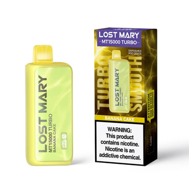 Lost Mary MT15000 Turbo Banana Cake Disposable Vape - Black Coral