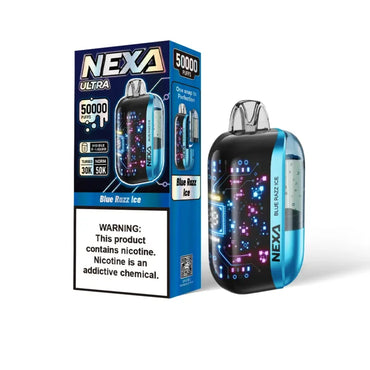 Nexa Ultra 50000 Blue Razz Ice Disposable Vape - Black Coral
