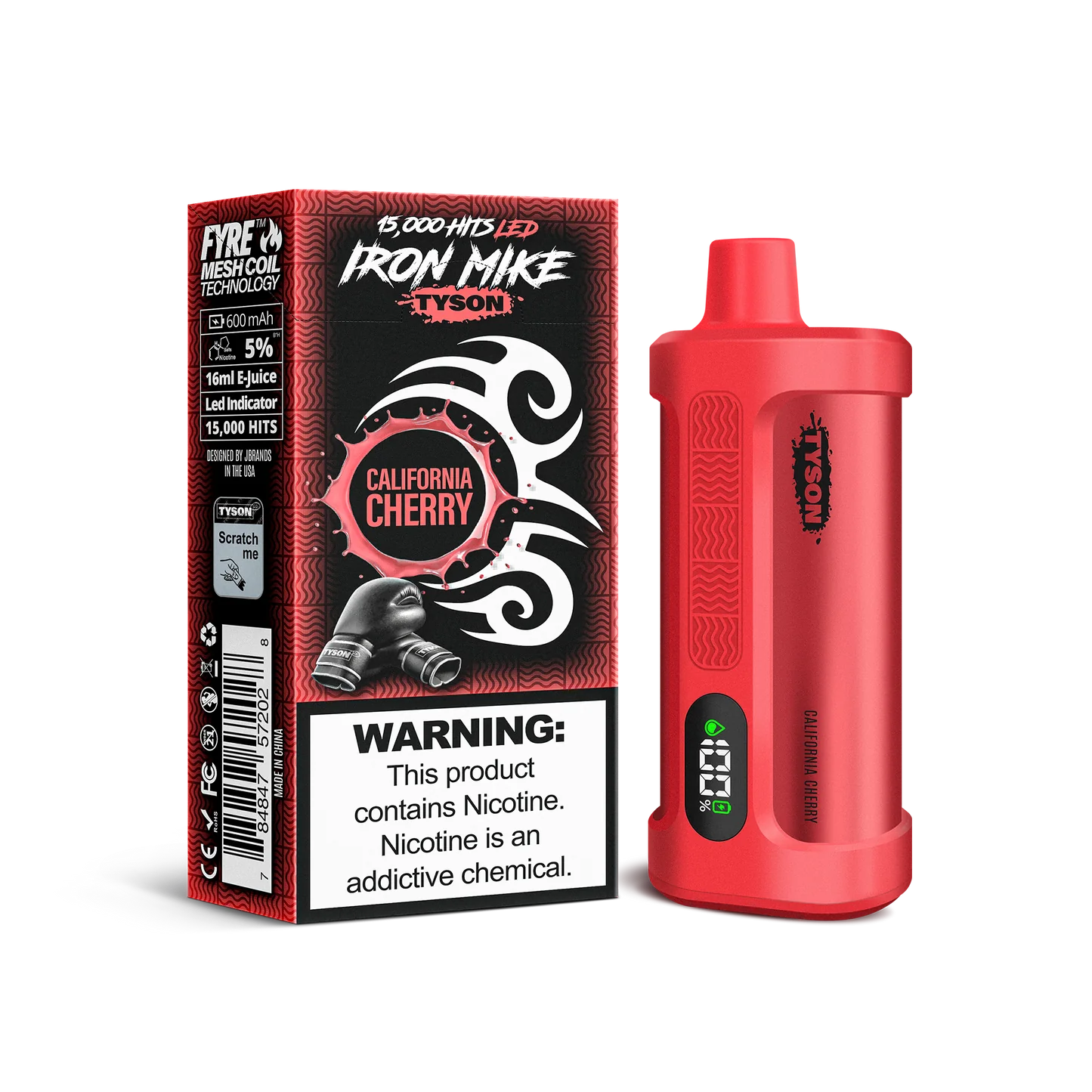 Tyson Legend 30k Vape California Cherry Tyson 2.0 Legend 30K Puffs Disposable Vape Triple Mesh Coil Tyson Legend 30k Vape California Cherry Tyson 2.0 Legend 30K Puffs Disposable Vape Triple Mesh Coil