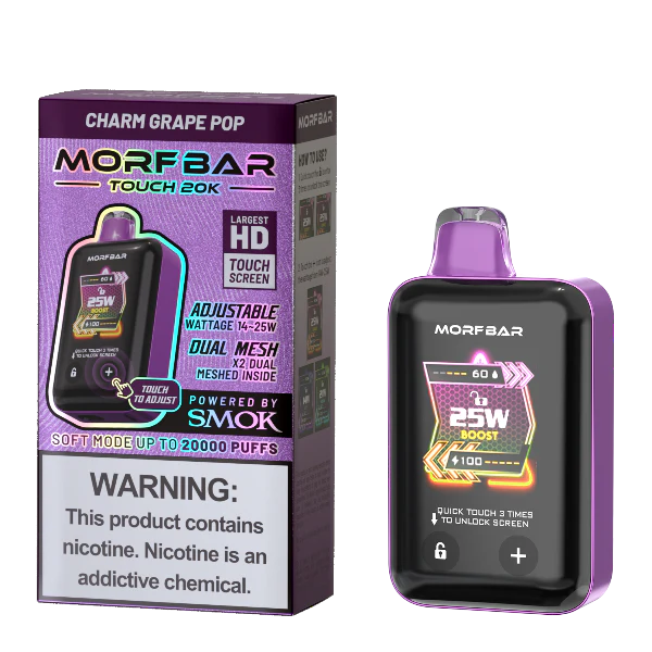 Charm Grape Pop Morf Bar Touch 20K - Black Coral