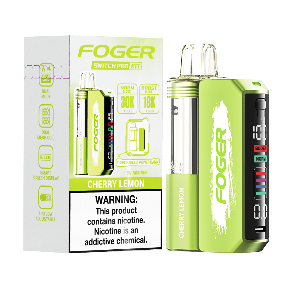 Cherry Lemon Foger Switch Pro 30K Kit - Black Coral