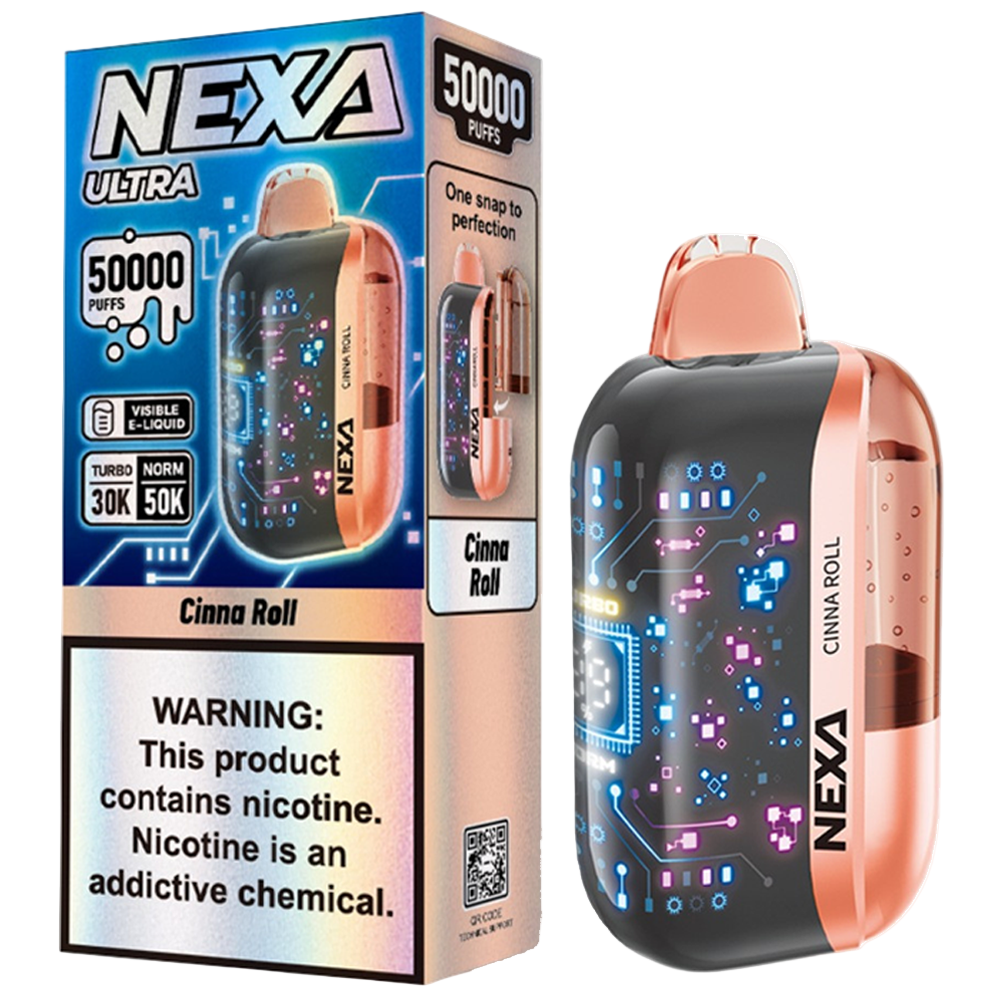 Nexa Ultra 50000 Cinna Roll Disposable Vape - Black Coral