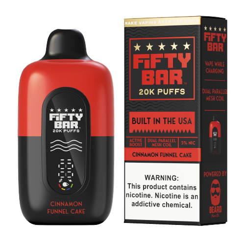 Cinnamon Funnel Cake Fifty Bar 20K - Black Coral