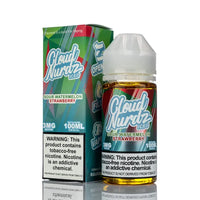 Cloud Nurdz E-Liquid - Sour Watermelon Strawberry Iced - 100ml - Black Coral