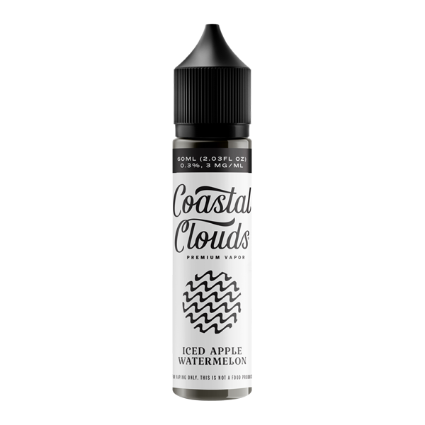 Iced Apple Watermelon by Coastal Clouds TFN E- Liquid 60ml - Black Coral