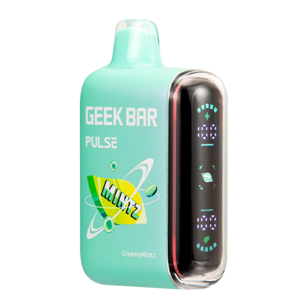 Geek Bar CreamyMintz Vape on Geek Bar Pulse 15000 with full screen display